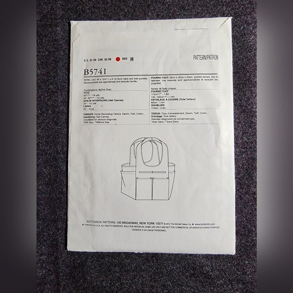 SEW13. Lot of 4 sewing purse/bag patterns - Picture 7 of 9